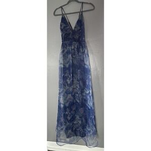 Women's Lulus Bloom Wildly Floral Fairy Sleeveless Dress Size L Ethereal Wimsy